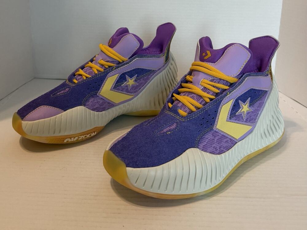 Converse All Star BB Prototype CX Mid Mens 9 Basketball Shoe Purple Gold A03695C